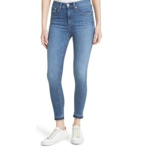 RAG & BONE Ankle Skinny Clean Lily Dale Raw Hem